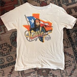Vintage WRANGLER WILLIE NELSON RINGER TEE 1984 Size Small